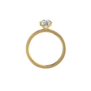 Bague diamant naturel rond 1.00 carat or jaune 14 carats Ely